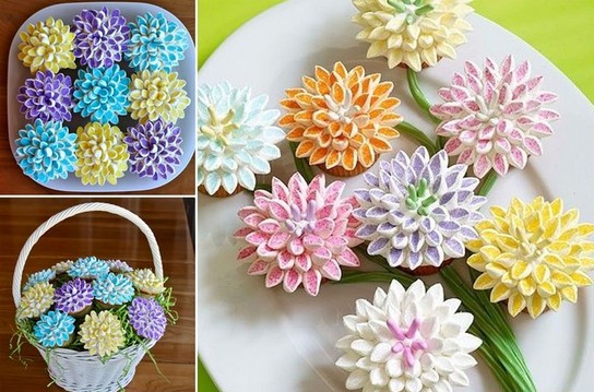 Marshmallow Flower Cupcakes