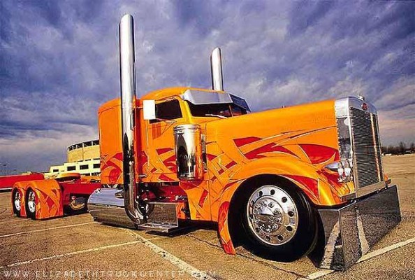 Graphics and Candy Orange Peterbilt