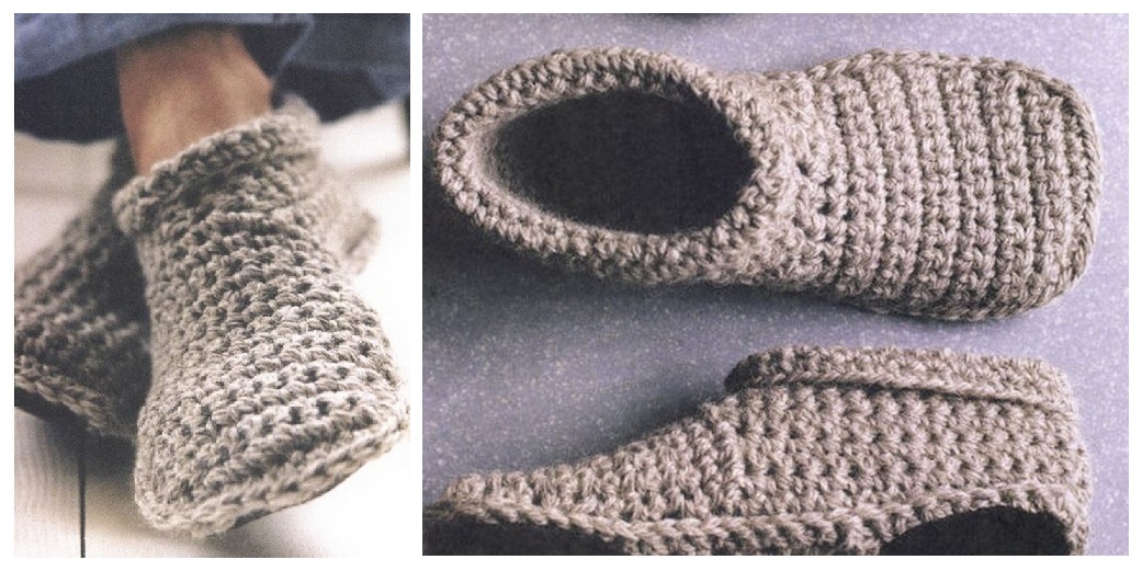 Knitted Boot Slippers Pattern - Mikes Nature