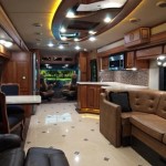 luxury rv interior black with tv (1)