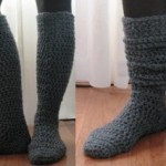 Crochet Tall Comfy Socks (Patterns) (1)