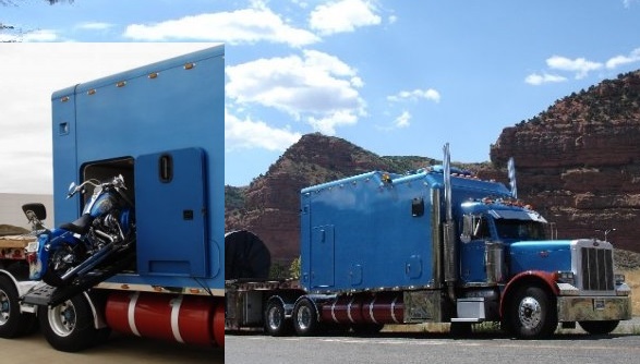 custom sleeper with bike compartment