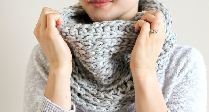knit look crochet cowl